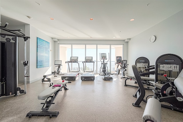 view of exercise room