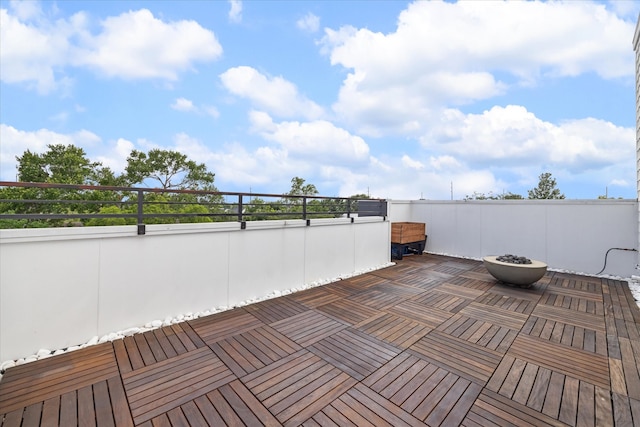 view of patio featuring a balcony