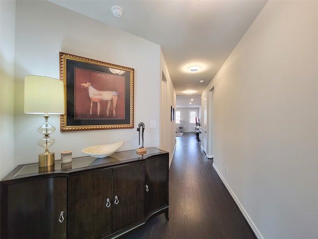 corridor featuring hardwood / wood-style flooring