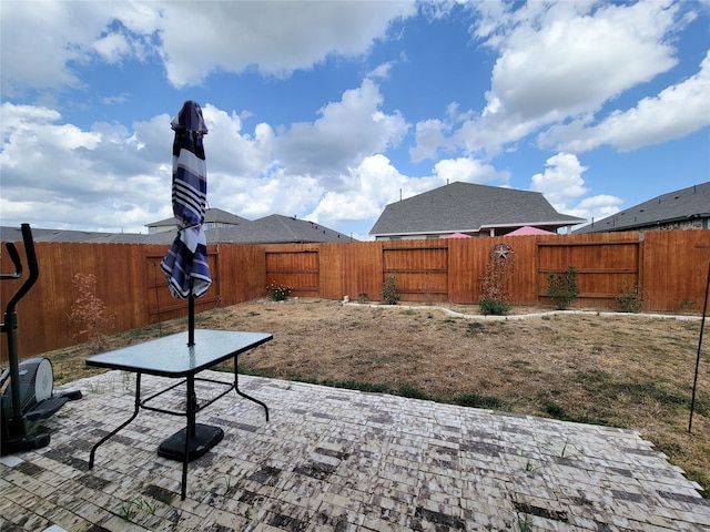 view of yard featuring a patio area