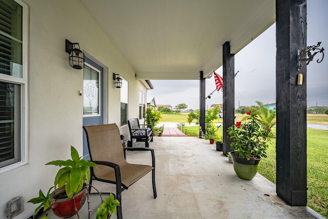 view of patio with covered porch