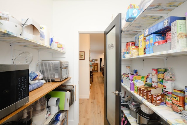 pantry featuring a toaster