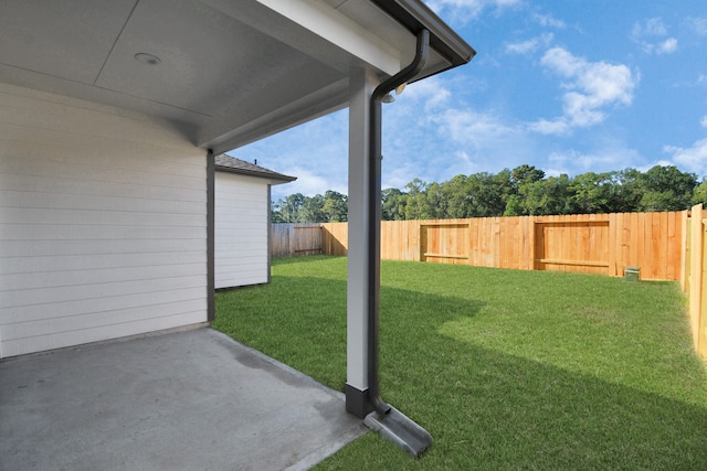 view of yard featuring a patio area