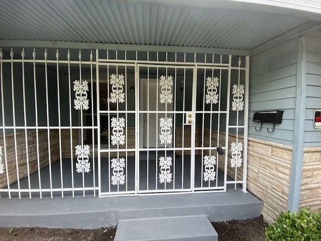 view of doorway to property