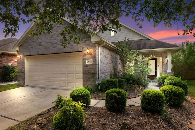 view of front of house featuring a garage