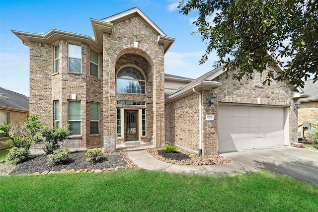 view of property featuring a garage