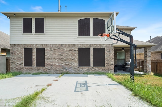 rear view of house with a patio