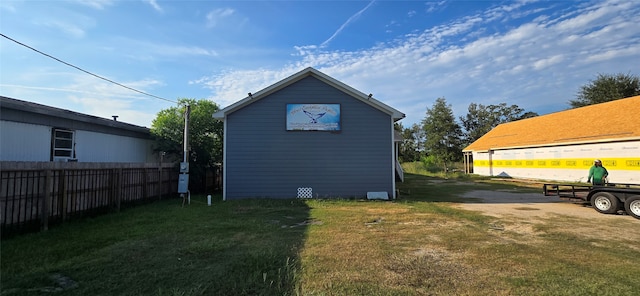 exterior space with a lawn