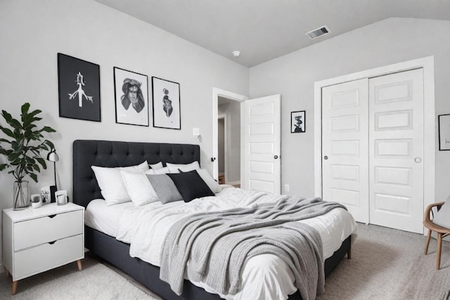 22022 Villa Terrace Dr, Hockley, TX 77447 - carpeted bedroom with a closet and lofted ceiling