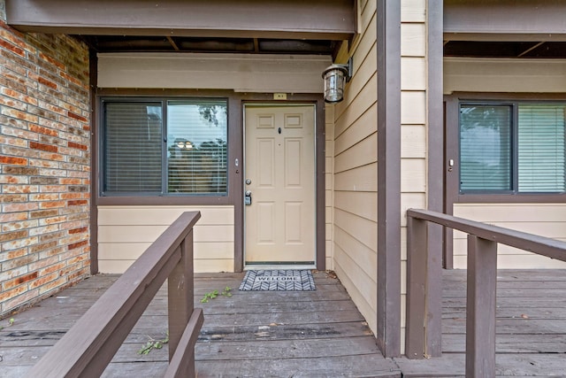 view of doorway to property