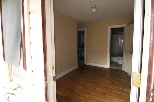 empty room featuring hardwood / wood-style floors