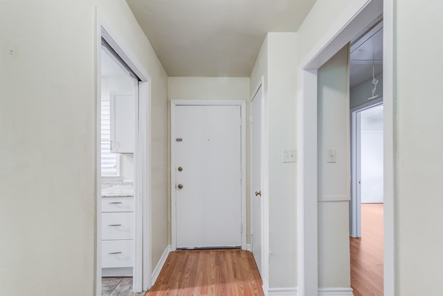 interior space with wood-type flooring