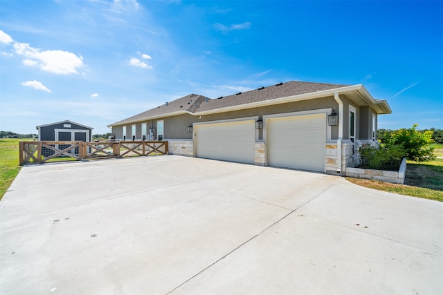 ranch-style house with a garage