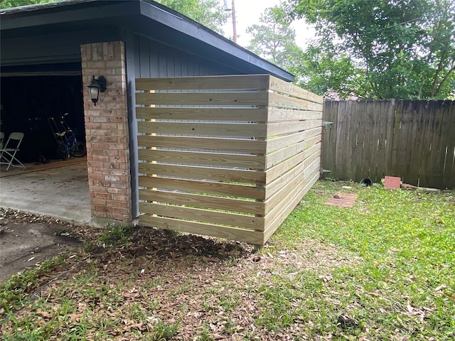 view of outdoor structure featuring a garage