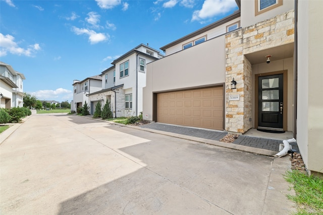 view of front of home featuring a garage