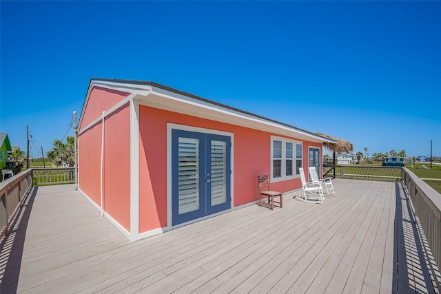610 Surf Dr, Surfside Beach, TX 77541 - view of wooden terrace