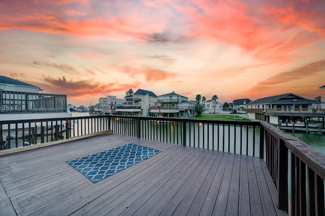 view of deck at dusk