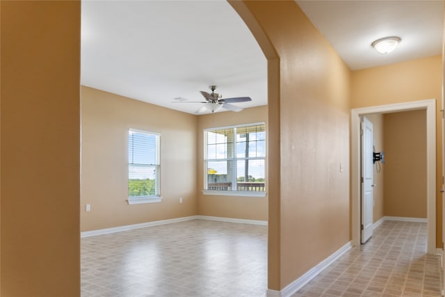 interior space with light tile patterned flooring