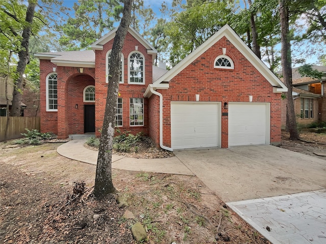 front facade featuring a garage