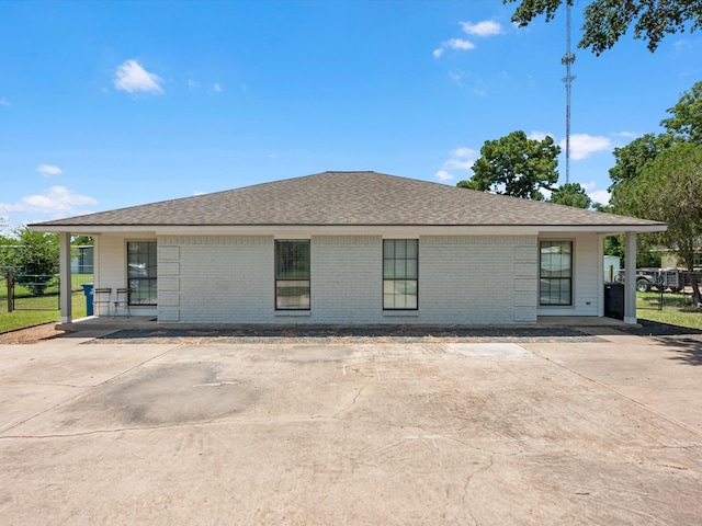 single story home with a patio