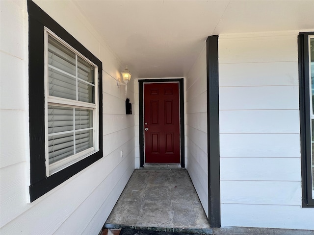 view of doorway to property