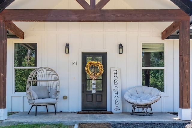 view of doorway to property