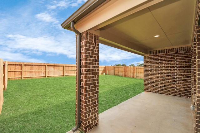 view of patio / terrace featuring a fenced backyard