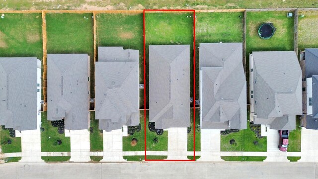 bird's eye view with a residential view