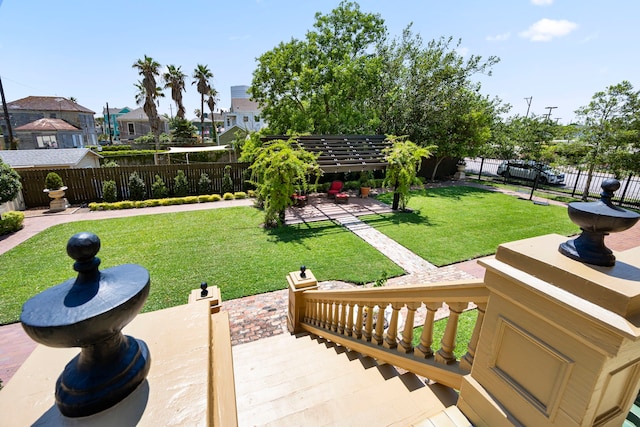 view of yard featuring a patio