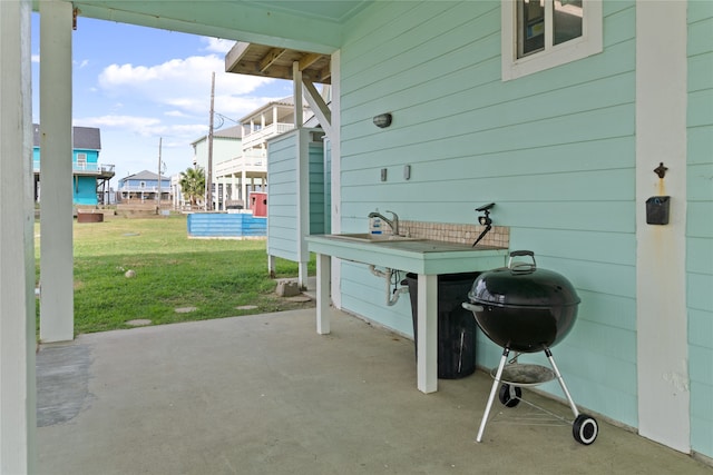 view of patio / terrace featuring grilling area