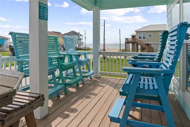 833 S Oneal Rd, Crystal Beach, TX 77650 - deck featuring a water view