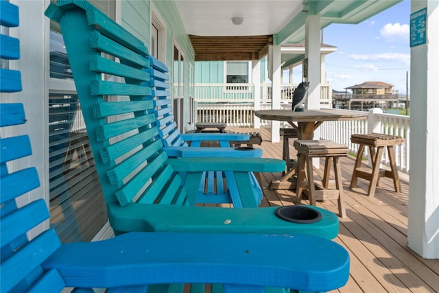 833 S Oneal Rd, Crystal Beach, TX 77650 - view of wooden terrace