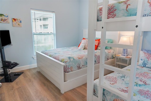 bedroom featuring light hardwood / wood-style flooring