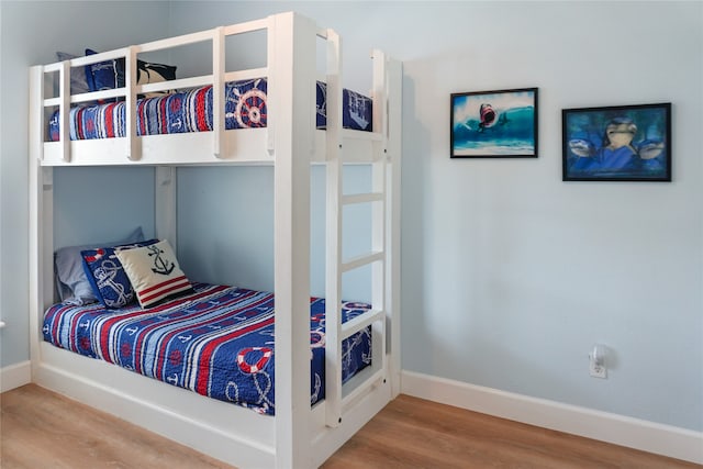 bedroom featuring light hardwood / wood-style floors