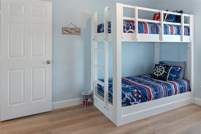 bedroom featuring light wood-type flooring