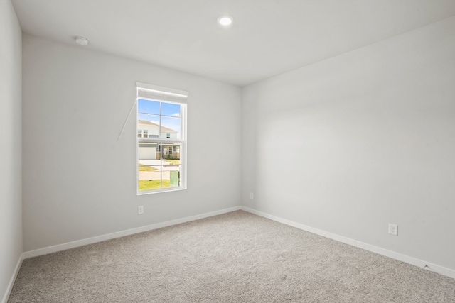 view of carpeted spare room