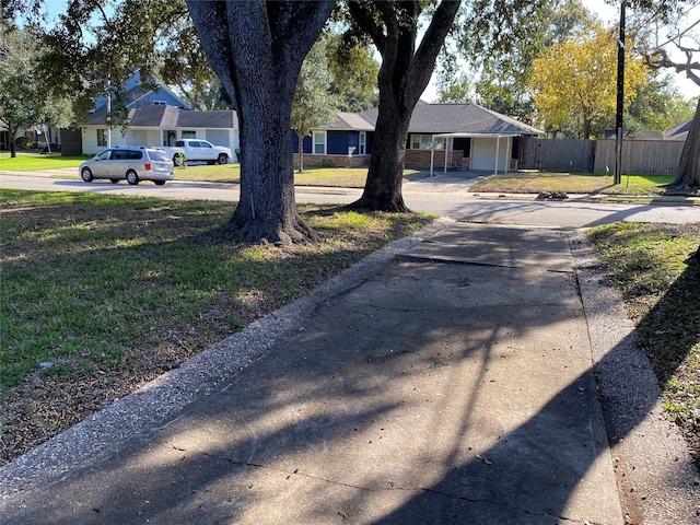 view of road