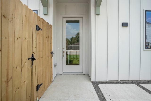 view of doorway to property