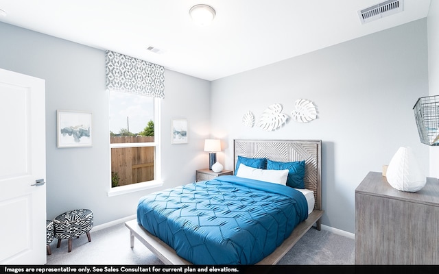 bedroom featuring carpet flooring