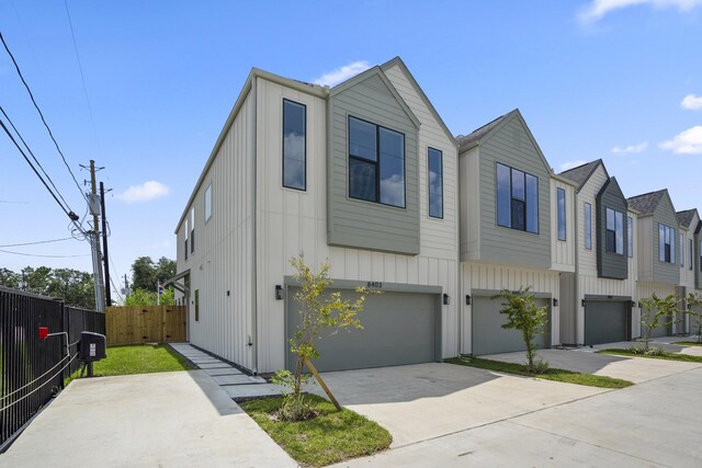 view of property featuring a garage