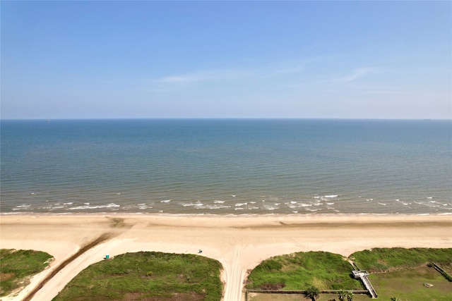 exterior space featuring a view of the beach