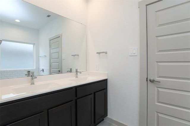 bathroom with vanity