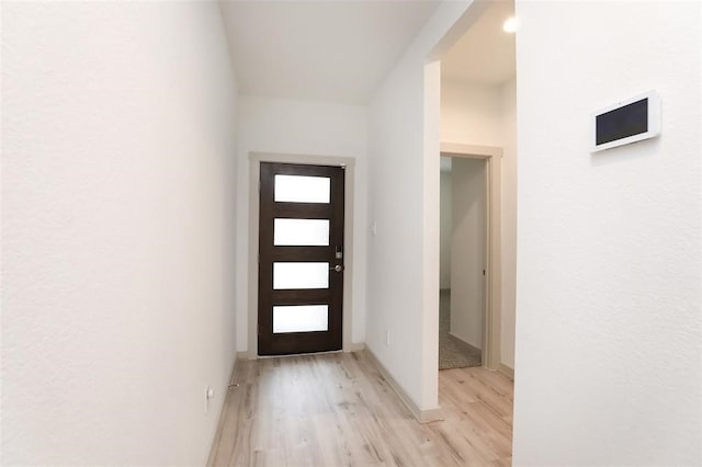 interior space featuring light wood-type flooring