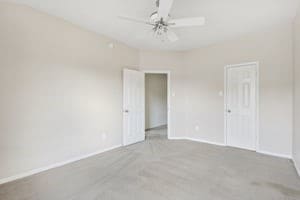 spare room featuring a ceiling fan