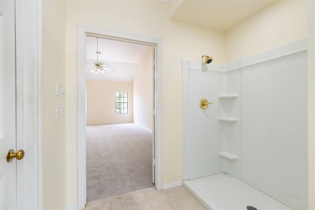 bathroom with a shower