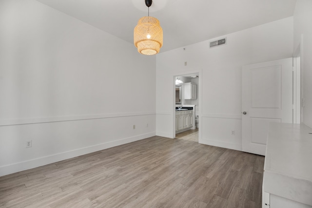 interior space featuring light hardwood / wood-style floors