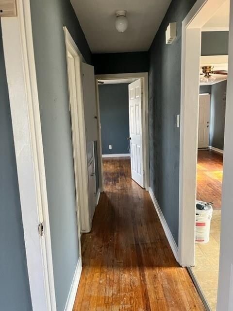 2410 Milby St, Houston, TX 77004 - hall with hardwood / wood-style flooring and baseboards