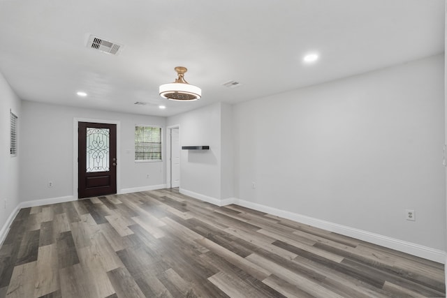 foyer with hardwood / wood-style floors