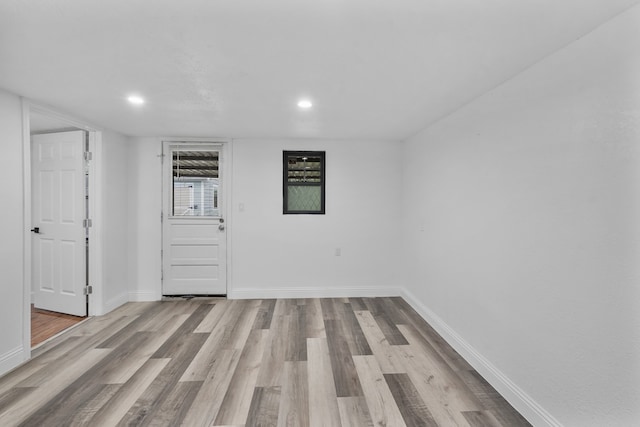 interior space with light wood-type flooring