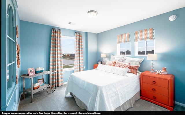 view of carpeted bedroom